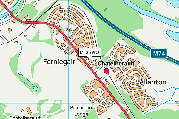 ML3 7WQ map - OS VectorMap District (Ordnance Survey) ML3 7WQ map - OS VectorMap District (Ordnance Survey)