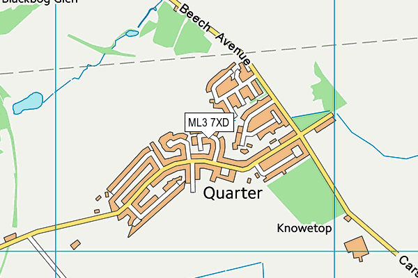 ML3 7XD map - OS VectorMap District (Ordnance Survey) ML3 7XD map - OS VectorMap District (Ordnance Survey)
