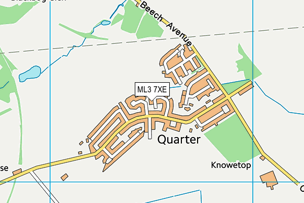 ML3 7XE map - OS VectorMap District (Ordnance Survey) ML3 7XE map - OS VectorMap District (Ordnance Survey)