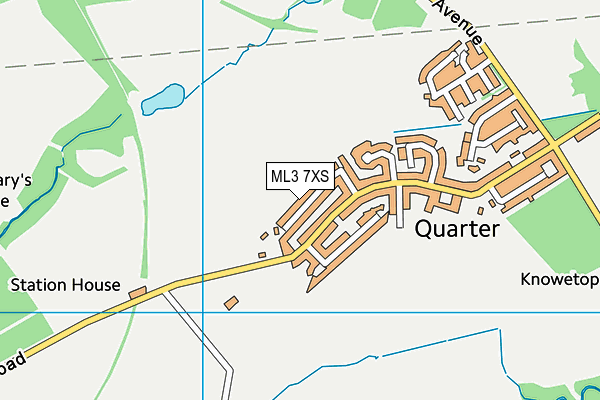 ML3 7XS map - OS VectorMap District (Ordnance Survey) ML3 7XS map - OS VectorMap District (Ordnance Survey)