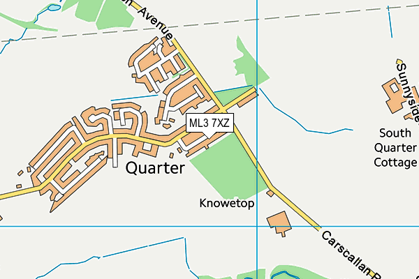 ML3 7XZ map - OS VectorMap District (Ordnance Survey) ML3 7XZ map - OS VectorMap District (Ordnance Survey)