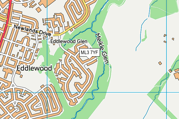 ML3 7YF map - OS VectorMap District (Ordnance Survey) ML3 7YF map - OS VectorMap District (Ordnance Survey)
