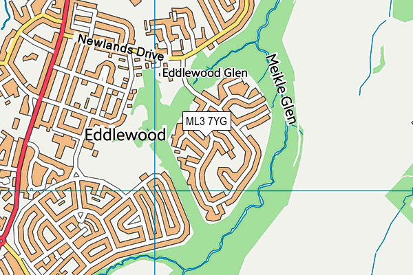 ML3 7YG map - OS VectorMap District (Ordnance Survey) ML3 7YG map - OS VectorMap District (Ordnance Survey)