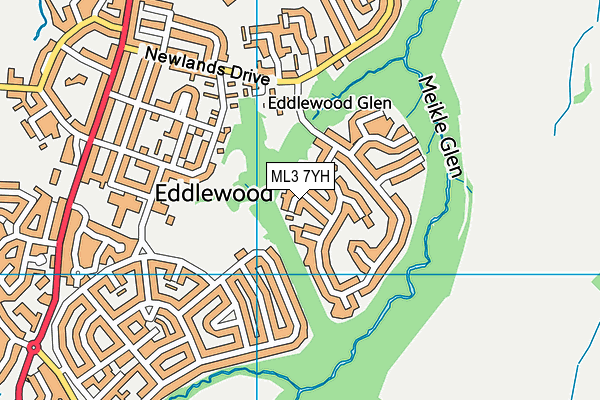 ML3 7YH map - OS VectorMap District (Ordnance Survey) ML3 7YH map - OS VectorMap District (Ordnance Survey)