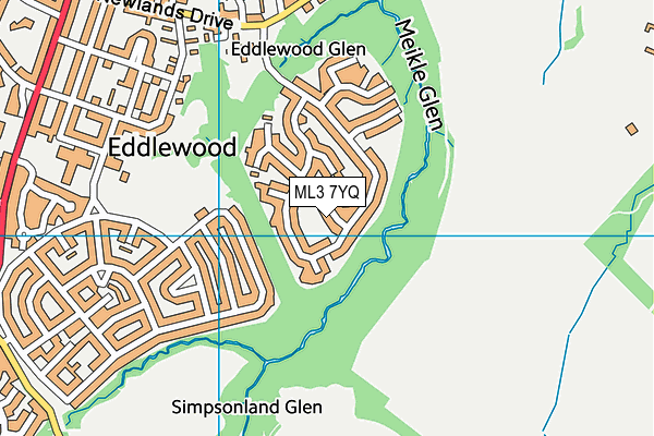 ML3 7YQ map - OS VectorMap District (Ordnance Survey) ML3 7YQ map - OS VectorMap District (Ordnance Survey)