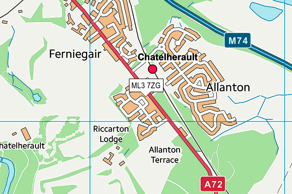 ML3 7ZG map - OS VectorMap District (Ordnance Survey)