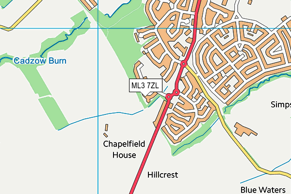 ML3 7ZL map - OS VectorMap District (Ordnance Survey) ML3 7ZL map - OS VectorMap District (Ordnance Survey)
