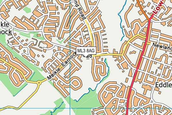 ML3 8AG map - OS VectorMap District (Ordnance Survey) ML3 8AG map - OS VectorMap District (Ordnance Survey)