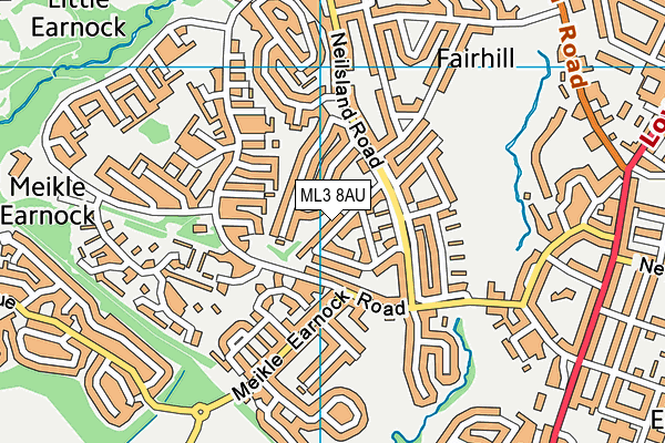 ML3 8AU map - OS VectorMap District (Ordnance Survey) ML3 8AU map - OS VectorMap District (Ordnance Survey)