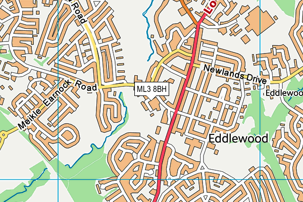 ML3 8BH map - OS VectorMap District (Ordnance Survey) ML3 8BH map - OS VectorMap District (Ordnance Survey)