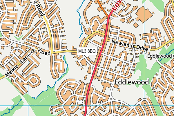 ML3 8BQ map - OS VectorMap District (Ordnance Survey) ML3 8BQ map - OS VectorMap District (Ordnance Survey)