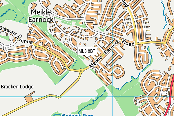 ML3 8BT map - OS VectorMap District (Ordnance Survey) ML3 8BT map - OS VectorMap District (Ordnance Survey)