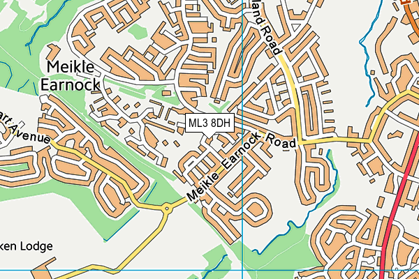 ML3 8DH map - OS VectorMap District (Ordnance Survey) ML3 8DH map - OS VectorMap District (Ordnance Survey)