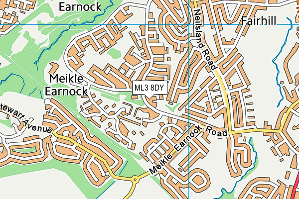 ML3 8DY map - OS VectorMap District (Ordnance Survey) ML3 8DY map - OS VectorMap District (Ordnance Survey)