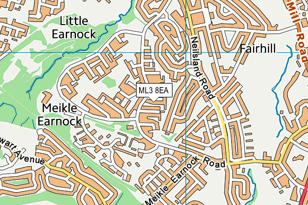 ML3 8EA map - OS VectorMap District (Ordnance Survey) ML3 8EA map - OS VectorMap District (Ordnance Survey)