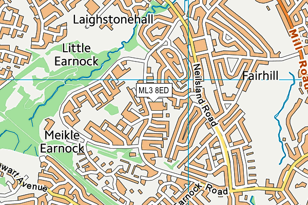 ML3 8ED map - OS VectorMap District (Ordnance Survey) ML3 8ED map - OS VectorMap District (Ordnance Survey)