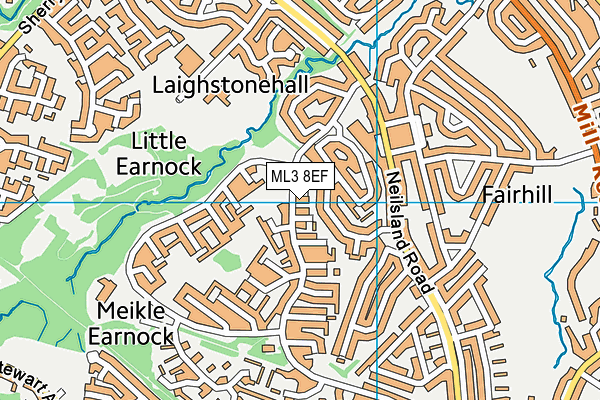 ML3 8EF map - OS VectorMap District (Ordnance Survey)
