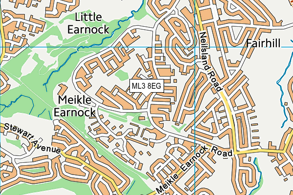 ML3 8EG map - OS VectorMap District (Ordnance Survey) ML3 8EG map - OS VectorMap District (Ordnance Survey)