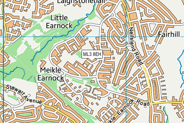 ML3 8EH map - OS VectorMap District (Ordnance Survey) ML3 8EH map - OS VectorMap District (Ordnance Survey)