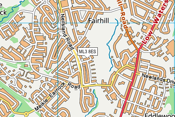 ML3 8ES map - OS VectorMap District (Ordnance Survey) ML3 8ES map - OS VectorMap District (Ordnance Survey)