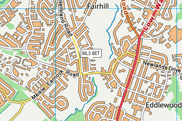 ML3 8ET map - OS VectorMap District (Ordnance Survey) ML3 8ET map - OS VectorMap District (Ordnance Survey)