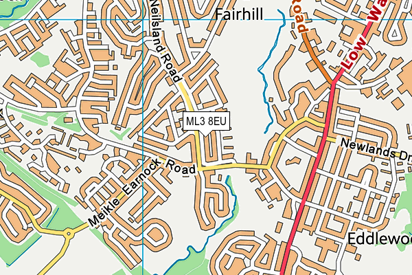 ML3 8EU map - OS VectorMap District (Ordnance Survey) ML3 8EU map - OS VectorMap District (Ordnance Survey)