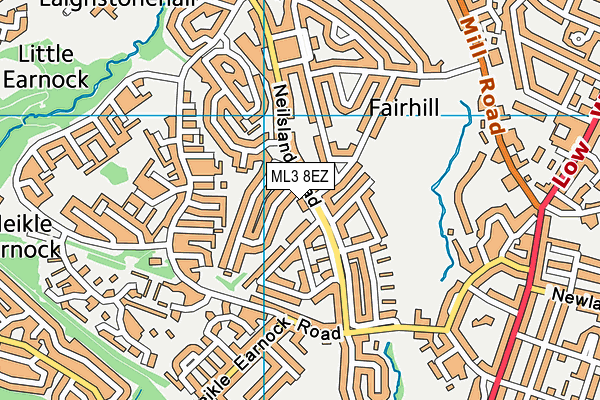 ML3 8EZ map - OS VectorMap District (Ordnance Survey)