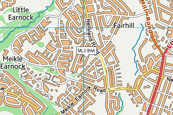 ML3 8HA map - OS VectorMap District (Ordnance Survey) ML3 8HA map - OS VectorMap District (Ordnance Survey)