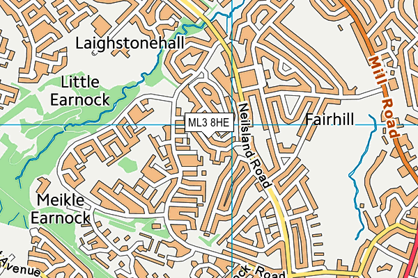 ML3 8HE map - OS VectorMap District (Ordnance Survey) ML3 8HE map - OS VectorMap District (Ordnance Survey)