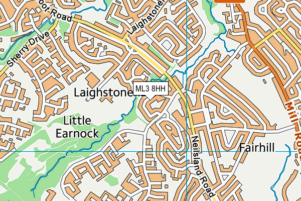 ML3 8HH map - OS VectorMap District (Ordnance Survey) ML3 8HH map - OS VectorMap District (Ordnance Survey)
