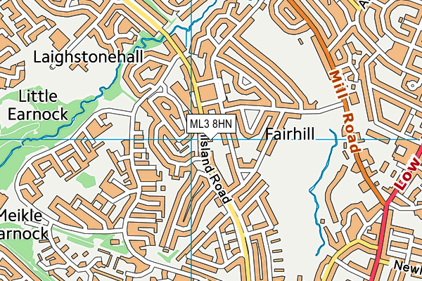 ML3 8HN map - OS VectorMap District (Ordnance Survey)