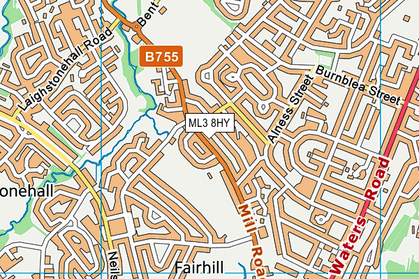ML3 8HY map - OS VectorMap District (Ordnance Survey)