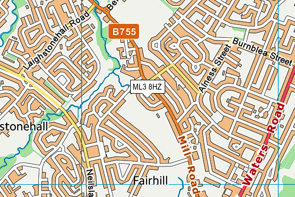 ML3 8HZ map - OS VectorMap District (Ordnance Survey) ML3 8HZ map - OS VectorMap District (Ordnance Survey)