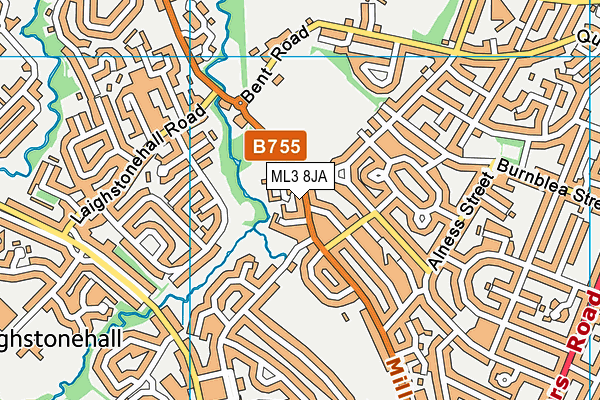 ML3 8JA map - OS VectorMap District (Ordnance Survey) ML3 8JA map - OS VectorMap District (Ordnance Survey)