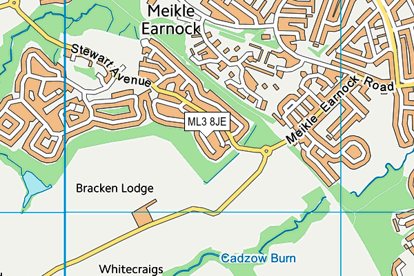 ML3 8JE map - OS VectorMap District (Ordnance Survey)