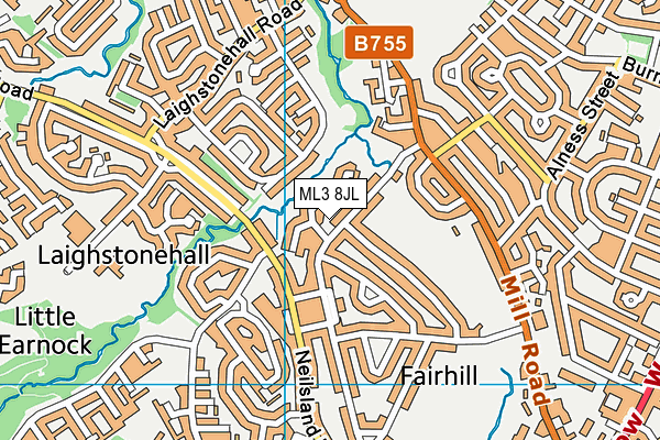 ML3 8JL map - OS VectorMap District (Ordnance Survey) ML3 8JL map - OS VectorMap District (Ordnance Survey)