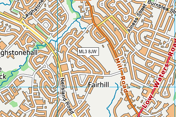 ML3 8JW map - OS VectorMap District (Ordnance Survey) ML3 8JW map - OS VectorMap District (Ordnance Survey)