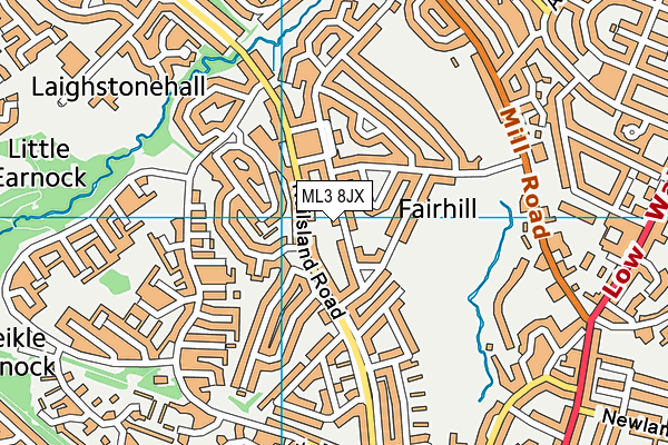 ML3 8JX map - OS VectorMap District (Ordnance Survey)