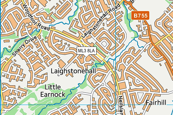 ML3 8LA map - OS VectorMap District (Ordnance Survey) ML3 8LA map - OS VectorMap District (Ordnance Survey)
