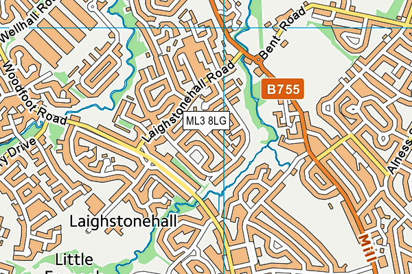 ML3 8LG map - OS VectorMap District (Ordnance Survey) ML3 8LG map - OS VectorMap District (Ordnance Survey)