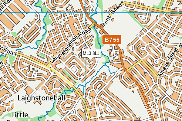 ML3 8LJ map - OS VectorMap District (Ordnance Survey) ML3 8LJ map - OS VectorMap District (Ordnance Survey)