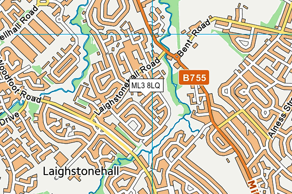 ML3 8LQ map - OS VectorMap District (Ordnance Survey) ML3 8LQ map - OS VectorMap District (Ordnance Survey)