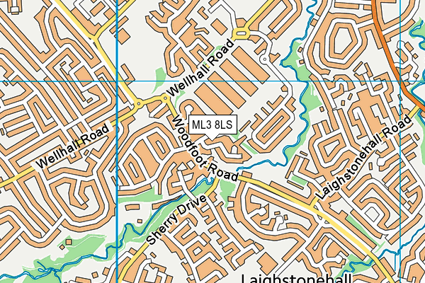 ML3 8LS map - OS VectorMap District (Ordnance Survey) ML3 8LS map - OS VectorMap District (Ordnance Survey)