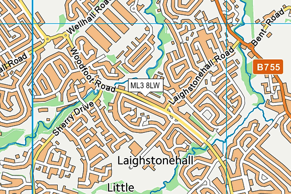 ML3 8LW map - OS VectorMap District (Ordnance Survey) ML3 8LW map - OS VectorMap District (Ordnance Survey)