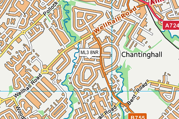 ML3 8NR map - OS VectorMap District (Ordnance Survey) ML3 8NR map - OS VectorMap District (Ordnance Survey)