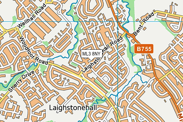 ML3 8NY map - OS VectorMap District (Ordnance Survey) ML3 8NY map - OS VectorMap District (Ordnance Survey)