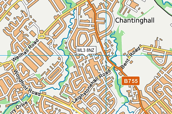 ML3 8NZ map - OS VectorMap District (Ordnance Survey) ML3 8NZ map - OS VectorMap District (Ordnance Survey)