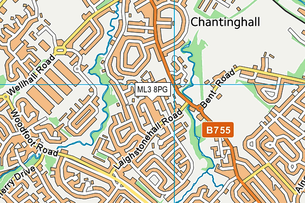 ML3 8PG map - OS VectorMap District (Ordnance Survey) ML3 8PG map - OS VectorMap District (Ordnance Survey)