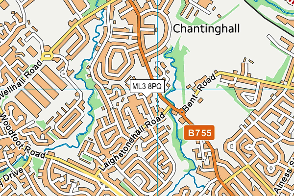ML3 8PQ map - OS VectorMap District (Ordnance Survey)