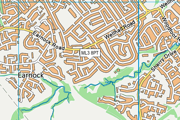 ML3 8PT map - OS VectorMap District (Ordnance Survey) ML3 8PT map - OS VectorMap District (Ordnance Survey)